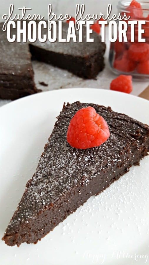 Gluten Free Flourless Dark Chocolate Torte -   15 mothers day desserts Chocolate ideas
