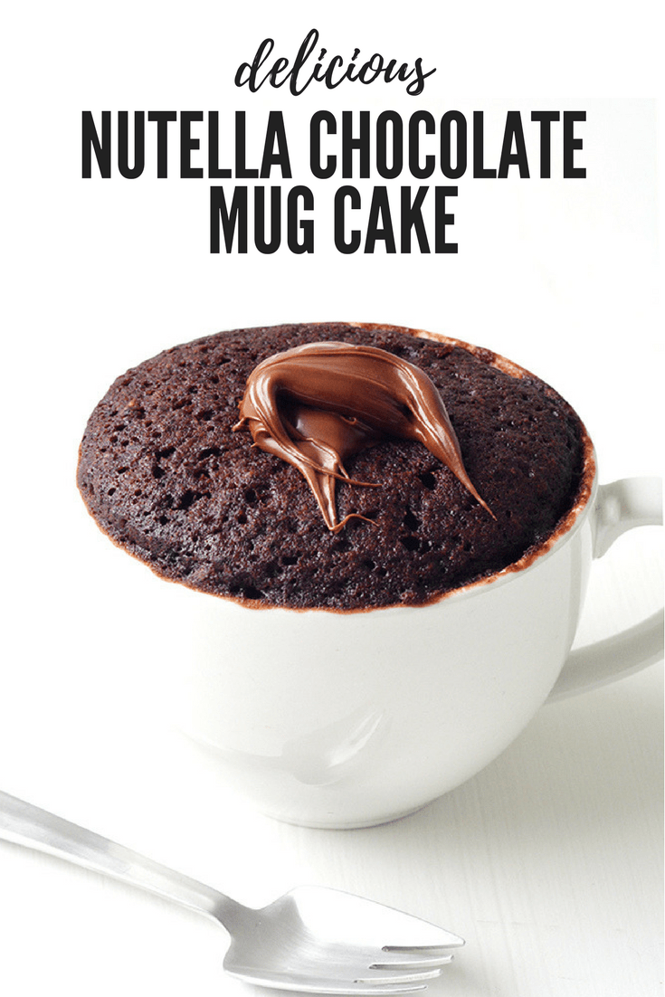 Nutella Chocolate Mug Cake For One -   16 cake Mug nutella ideas