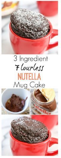 3 INGREDIENT FLOURLESS NUTELLA MUG CAKE -   16 cake Mug nutella ideas
