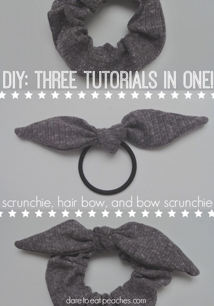 DIY: Easy Bow Scrunchies, Plus Two Extra Projects From The Same Steps! - Dare to eat peaches -   16 DIY Clothes Step By Step fun ideas