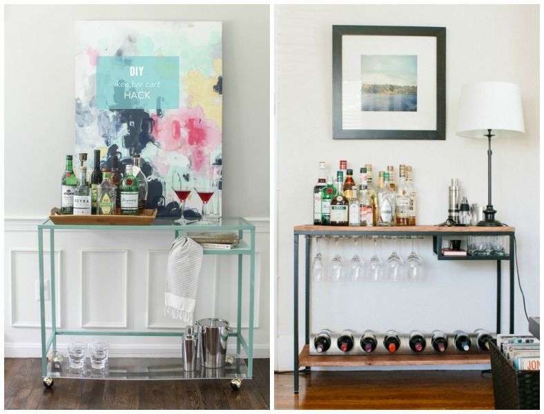 14 Amazing Ikea Bar Cart Hacks for Less Than $110 (Part 1 of Series) -   16 diy projects Apartment bar carts ideas