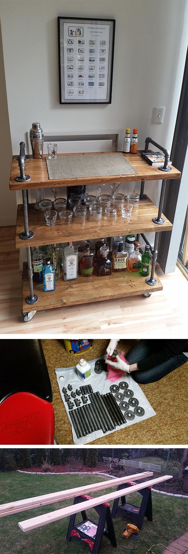 16 diy projects Apartment bar carts ideas