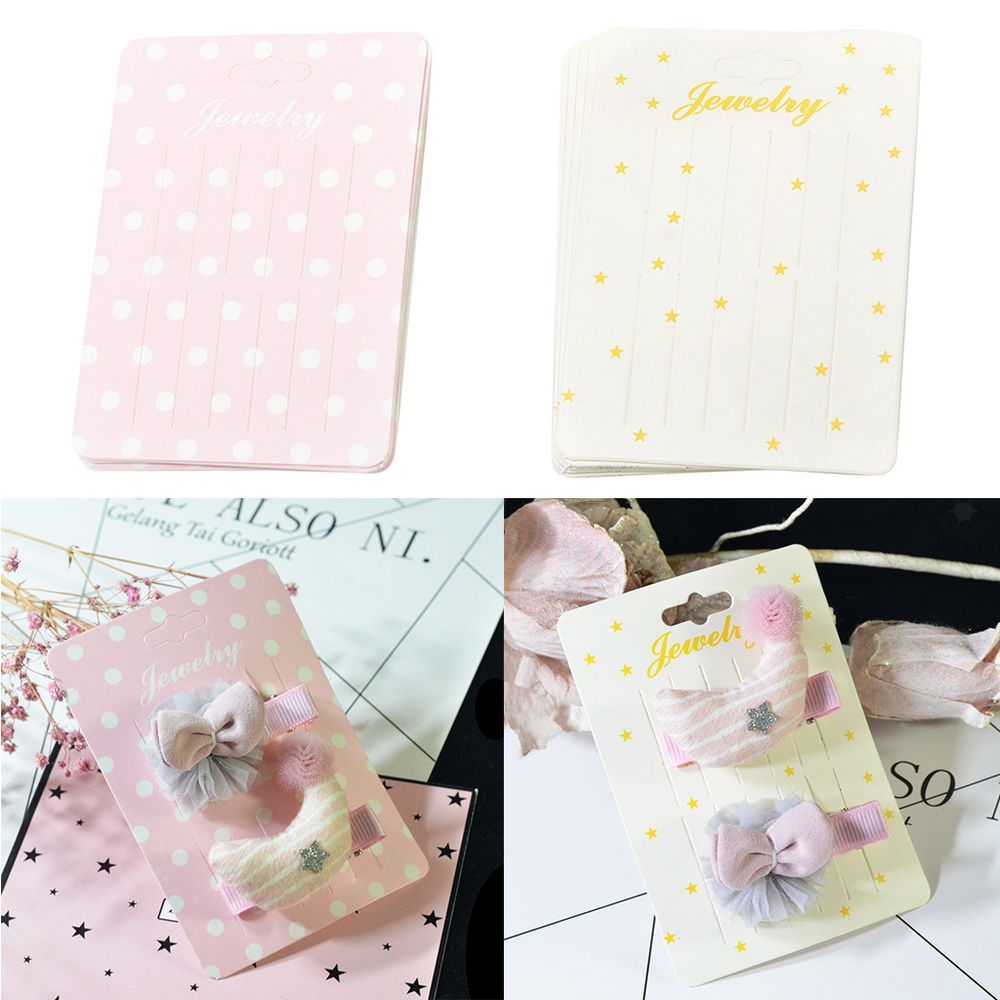 Details about 20pcs Cute Rectangle Paper Hair Clip Hairpin Barrette Jewelry Display Card -   16 hair Accessories display ideas