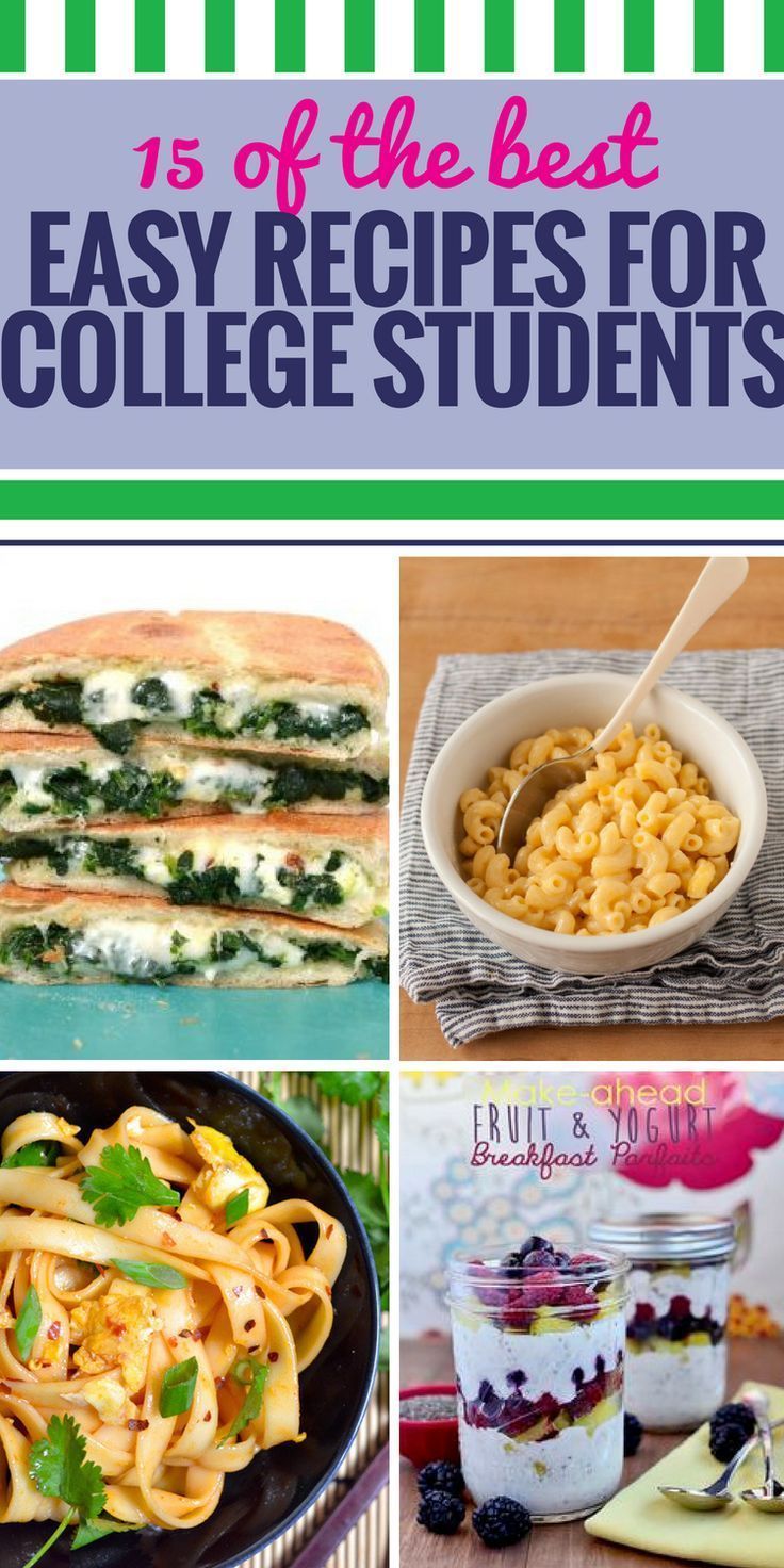 15 Easy Recipes for College Students -   16 healthy recipes For College Students schools ideas