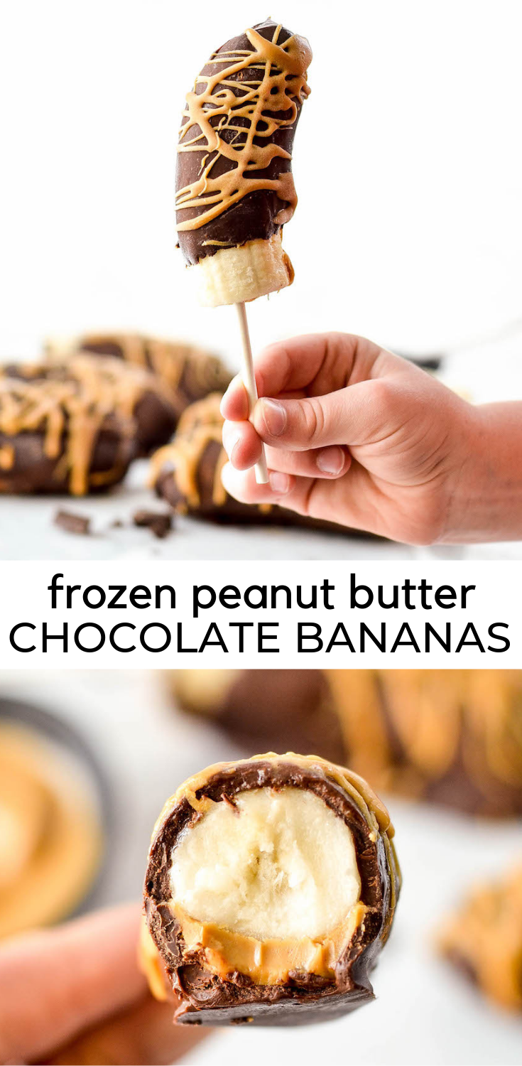 Peanut Butter Chocolate Covered Frozen Bananas -   16 party desserts Healthy ideas