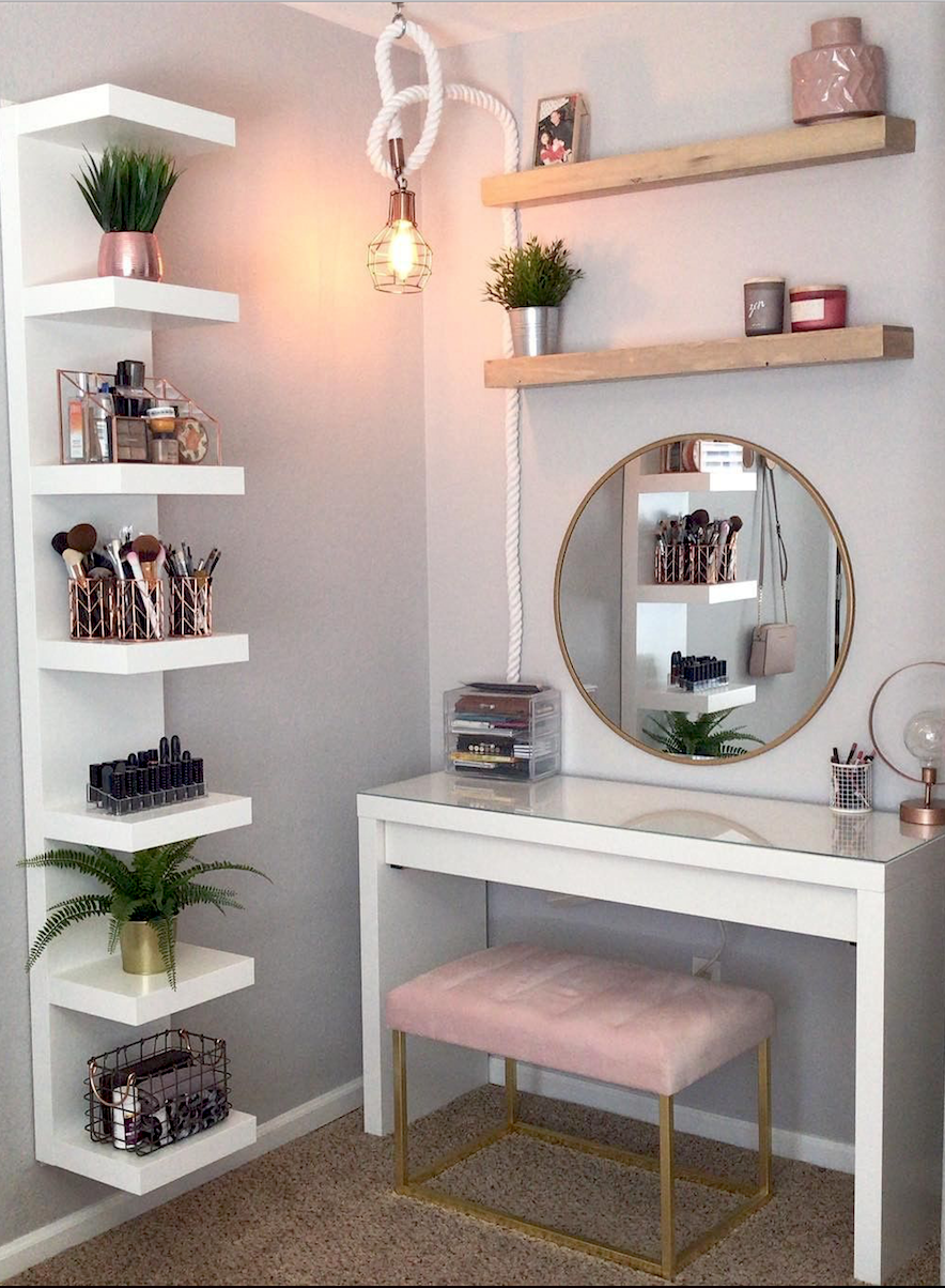 32+ DIY Makeup Room Ideas With Design Inspiration, Organizer & Picture -   16 room decor White diy ideas