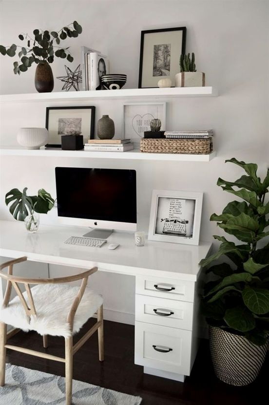 47 Simple Workspace Office Design Ideas -   16 room decor White diy ideas