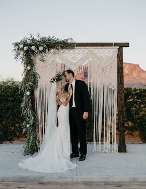 The 50 Ceremony Arches You're Going to See at 2018 Weddings -   16 wedding Arch macrame ideas