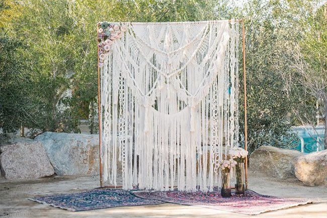 7 Ideas for your Outdoor Wedding Ceremony Arch -   16 wedding Arch macrame ideas