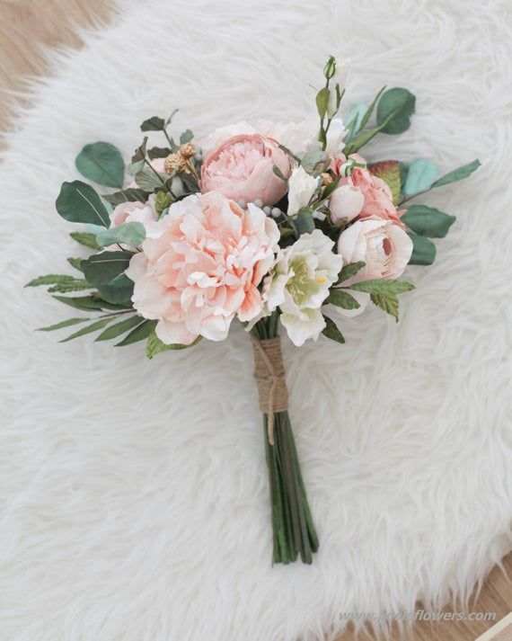 Hand Tied Peach Paper Bridal Bouquet -  Boho Paper Bouquet, Boho Peach Bouquet, Coral Paper Bouquet, -   16 wedding Bouquets bridesmaids ideas