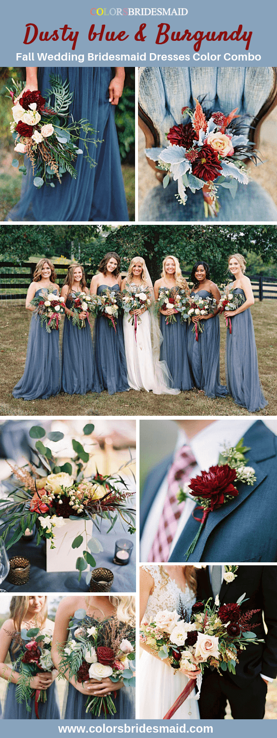 Dusty Blue Bridesmaid Dresses -   16 wedding Bouquets bridesmaids ideas