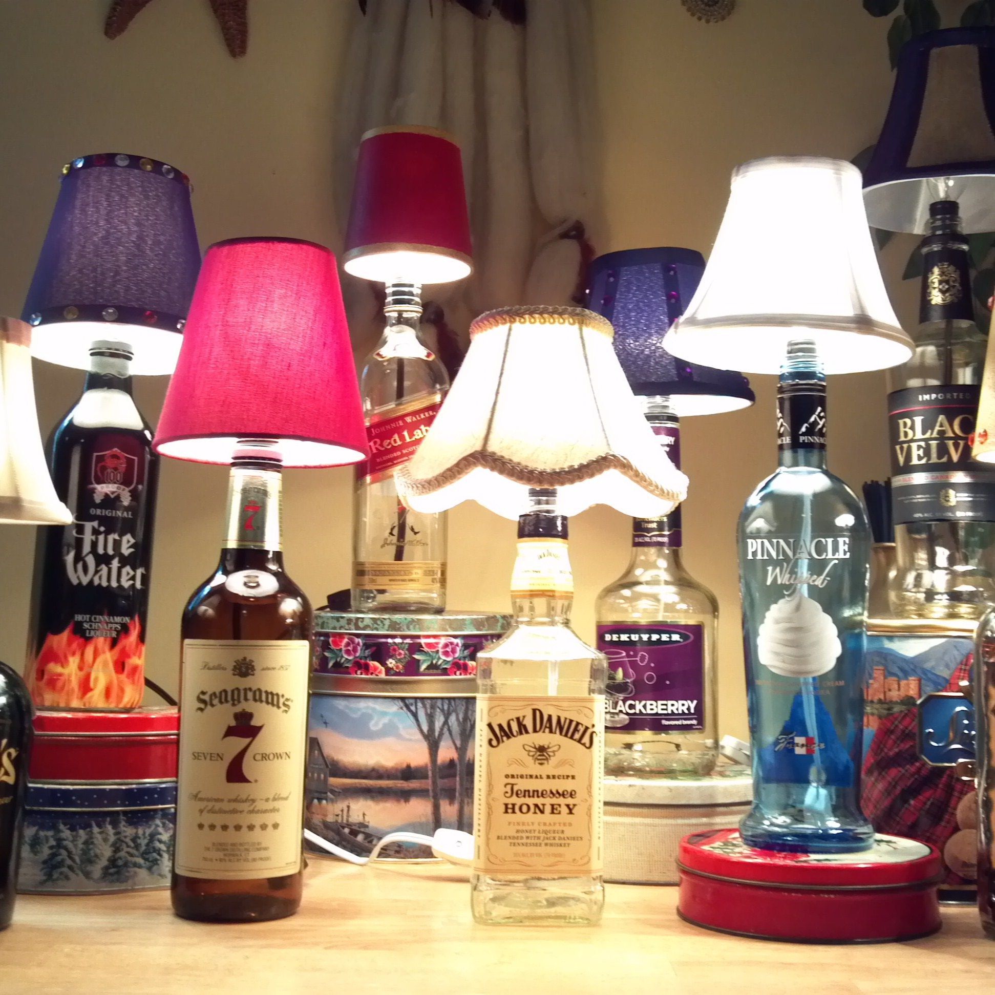 How to Make a Bottle Lamp -   17 diy projects For Men liquor bottles ideas