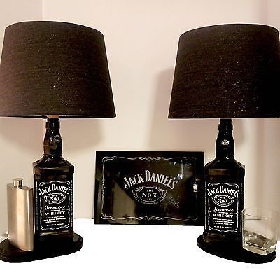 DIY Man Cave Lighting Ideas: Jack Daniel's Whiskey Bottle Lamps -   17 diy projects For Men liquor bottles ideas
