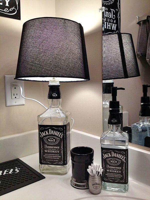 40 Intelligent Ways to Use Your Old Wine Bottles -   17 diy projects For Men liquor bottles ideas