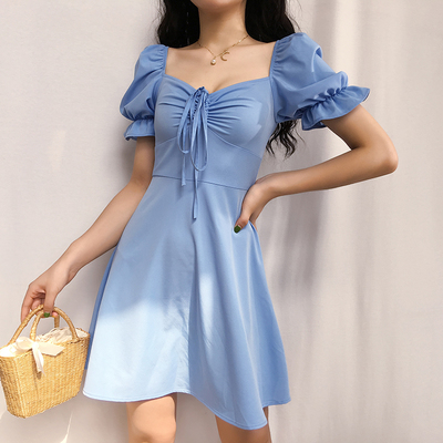 Ice blue puff sleeve princess dress from FE CLOTHING -   17 dress Blue aesthetic ideas