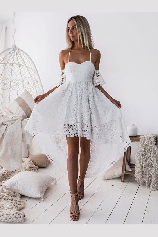 Admirable Homecoming Dresses High Low, White Lace Homecoming Dresses, Homecoming Dresses White, Homecoming Dresses Lace -   17 fancy dress Lace ideas