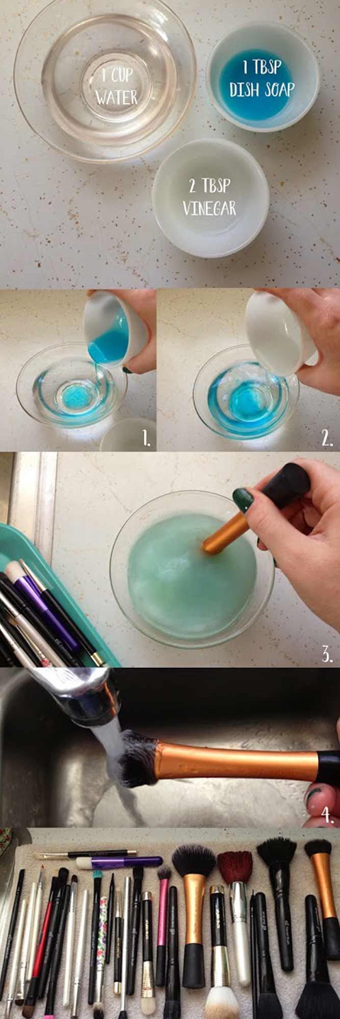 How to Clean Your Makeup Brushes Weekly -   17 hairstyles DIY makeup tips ideas