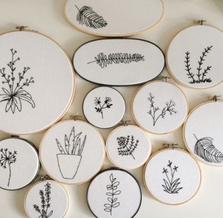 Embroidery hoop art plants 30 trendy Ideas -   17 planting Pattern embroidery ideas