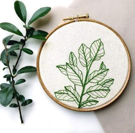 37 Ideas For Embroidery Plants Leaves -   17 planting Pattern embroidery ideas