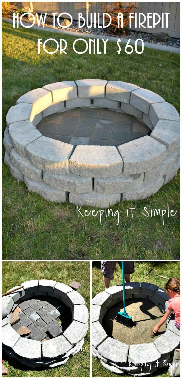 62 Fire Pit Ideas to DIY Cheap Fire Pit for Your Garden -   17 plants DIY crafts ideas