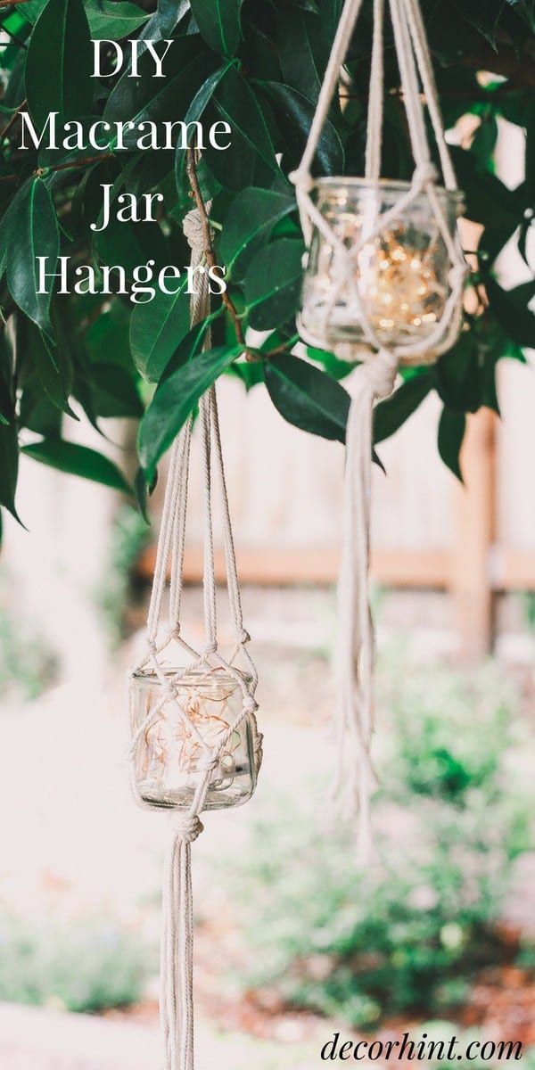 DIY Macrame Jar Hanger You Can Make in 5 Minutes -   17 plants DIY crafts ideas
