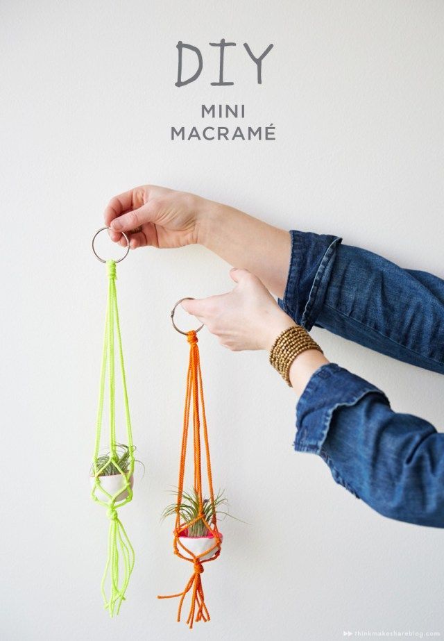How To: DIY mini macram? plant hangers -   17 plants DIY crafts ideas