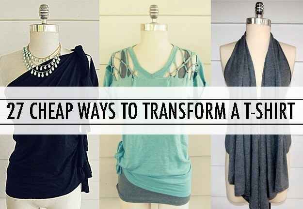 27 Awesomely Cheap Ways To Transform A T-Shirt -   18 DIY Clothes Rock awesome ideas