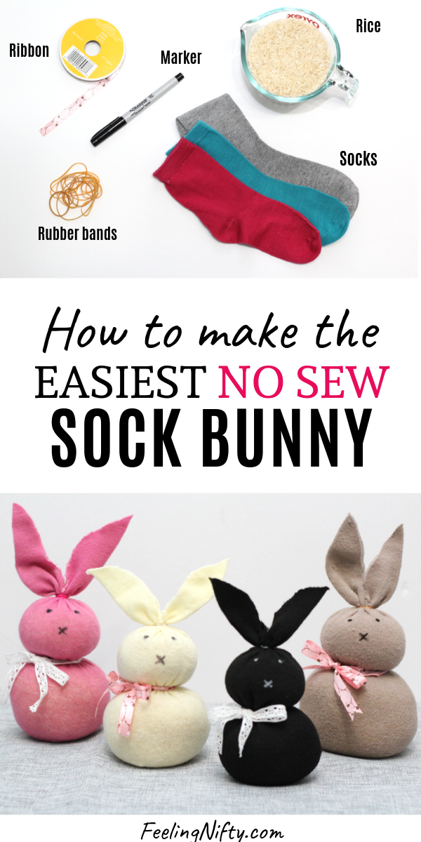 The Easiest Easter Bunny Craft using Unmatched Socks {No-Sew} -   18 holiday Easter tutorials ideas