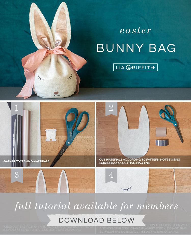 How to Make a Felt Easter Bunny Treat Bag -   18 holiday Easter tutorials ideas