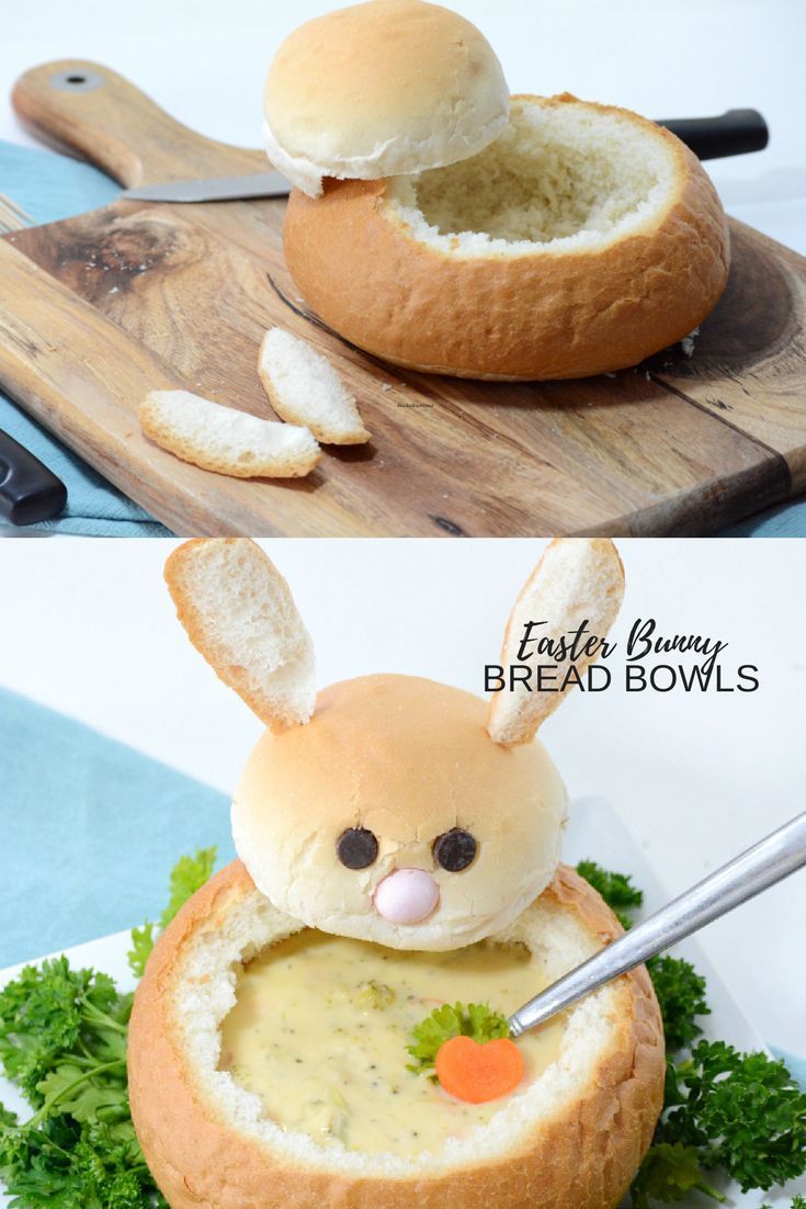 Easter Food: Easter Bunny Bread Bowl -   18 holiday Easter tutorials ideas