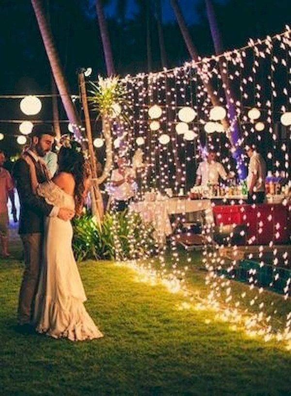 18 wedding Backyard lights ideas
