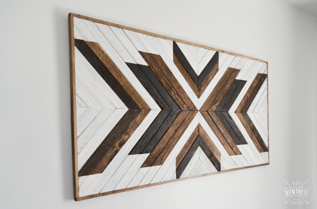 DIY Geometric Wood Art Piece -   20 diy projects Fun wall art ideas