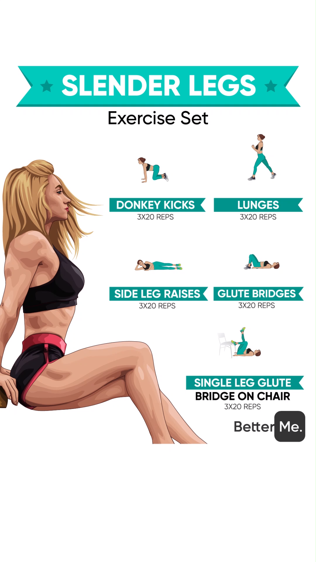 Slender legs exercise set -   23 fitness At Home videos ideas