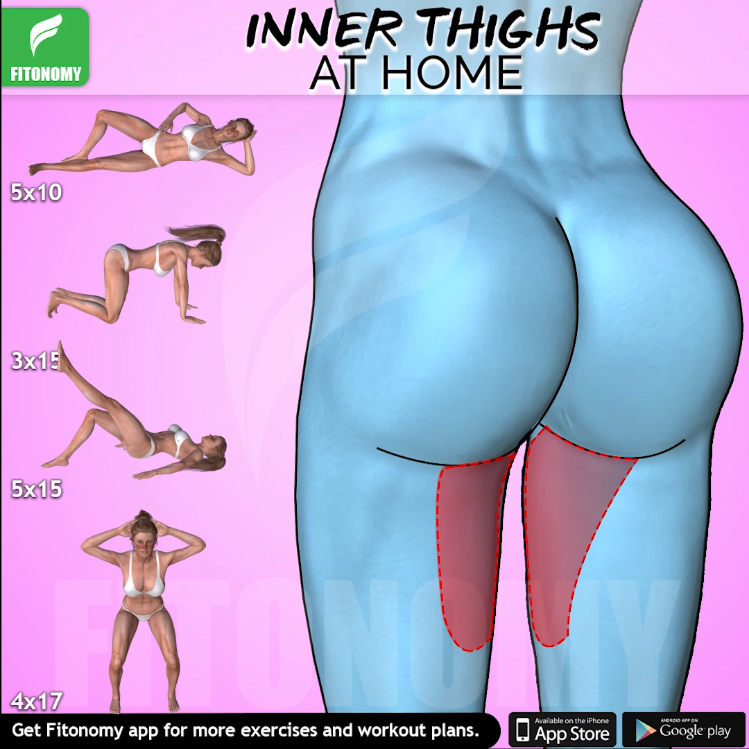 Inner Thigh at home -   23 fitness At Home videos ideas
