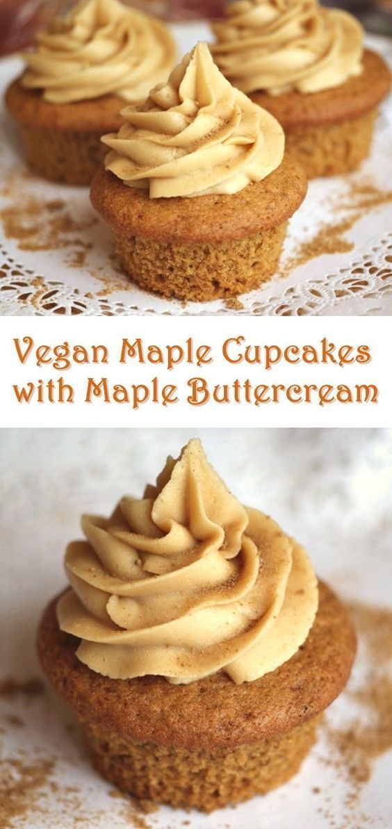 Vegan Maple Cupcakes with Pure Maple Buttercream -   6 cake Vegan powdered sugar ideas