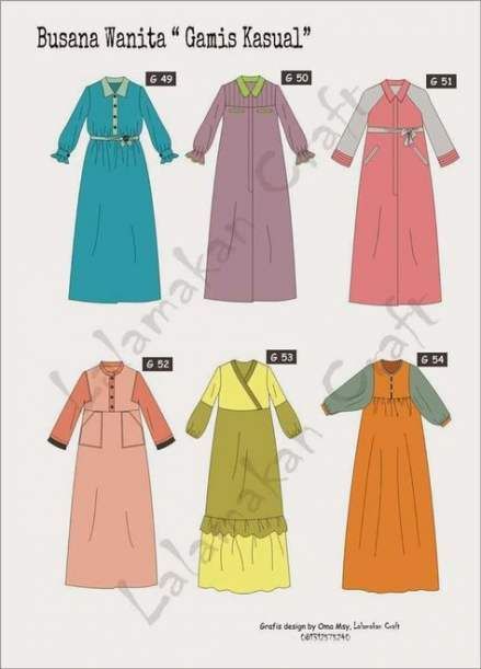 9 pola dress Muslim ideas