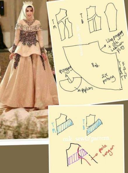 25 Ideas For Dress Brokat Pola -   9 pola dress Muslim ideas