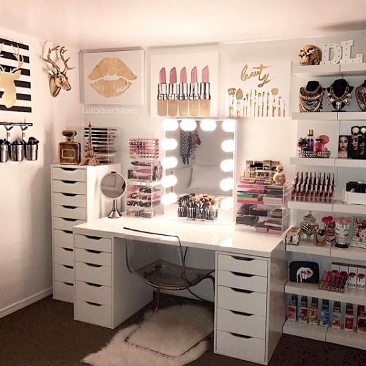 CLICK TO DOWNLOAD Your Beauty Room & Makeup Collection Checklist To #GLAM Your B -   10 makeup Glam room ideas