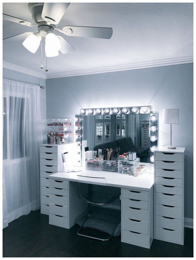 51 awesome ways real people store their makeup 7 -   10 makeup Glam room ideas