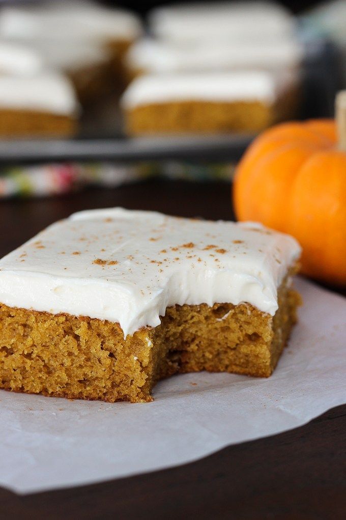 Pumpkin Bars with Cream Cheese Frosting -   11 desserts Best cream cheese frosting ideas