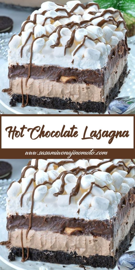 Hot Chocolate Lasagna -   11 desserts Unique chocolates ideas