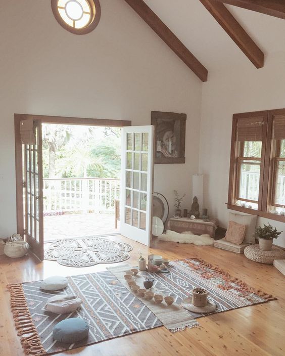 22 Meditation spaces that will inspire you to create your tranquility oasis in your house -   11 fitness Yoga room ideas