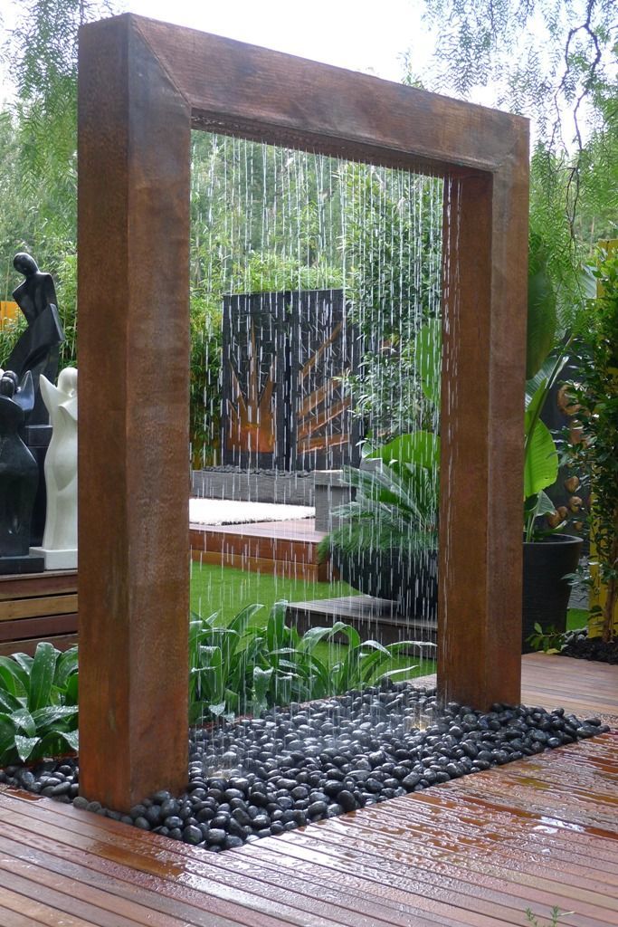 Copper rain shower -   11 garden design Water patio ideas