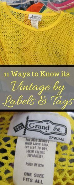 11 Ways to Know its Vintage by Labels & Tags -   11 thrift store DIY Clothes Vintage ideas
