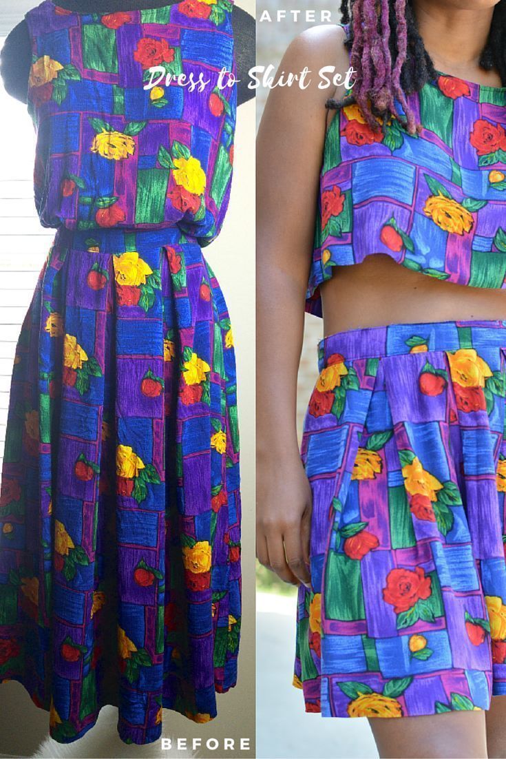 Dress to Skirt Set DIY -   11 thrift store DIY Clothes Vintage ideas