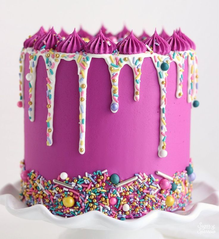How To Create A Sprinkle Drip Cake -   12 cake Drip baking ideas