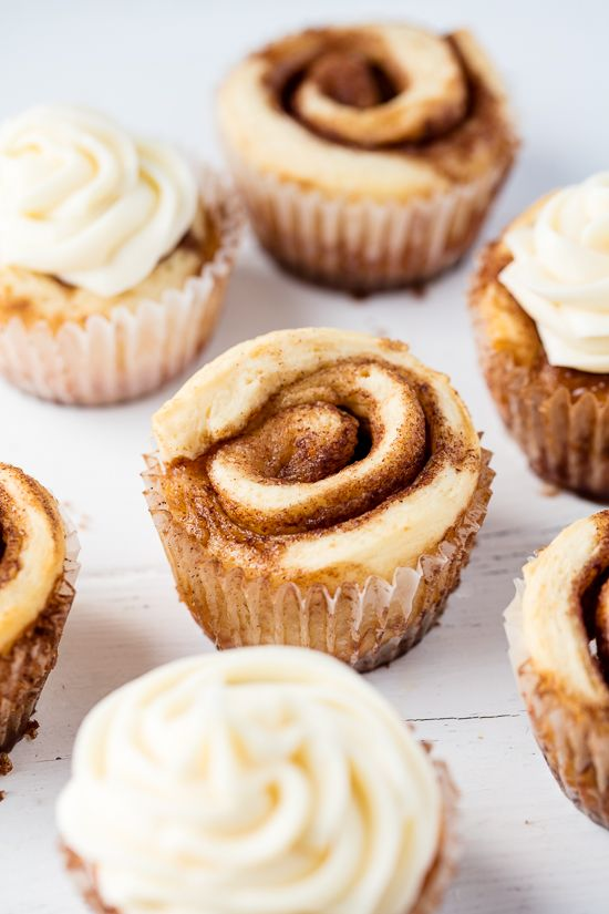Cinnamon Roll Cupcakes -   12 desserts Individual treats ideas