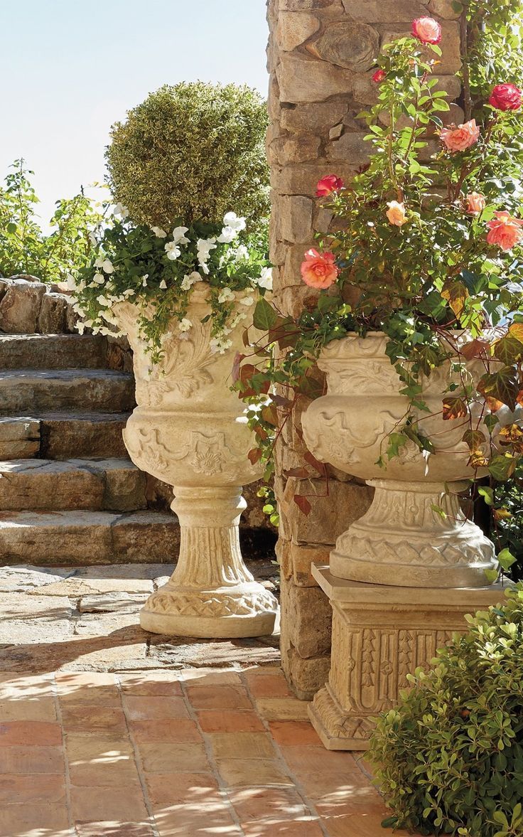 Provence Urns and Plinth -   12 garden design Stones porches ideas