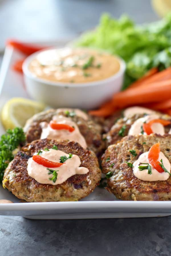 Easy Tuna Cakes with Roasted Red Pepper Mayo -   12 healthy recipes Tuna red peppers ideas