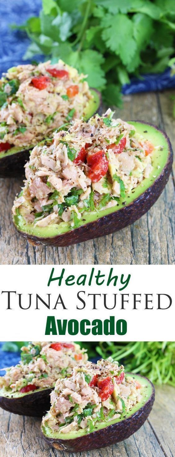 HEALTHY TUNA STUFFED AVOCADO -   12 healthy recipes Tuna red peppers ideas